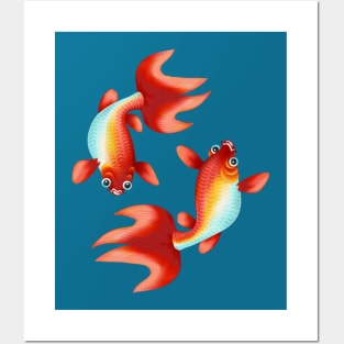 Koi fish Posters and Art